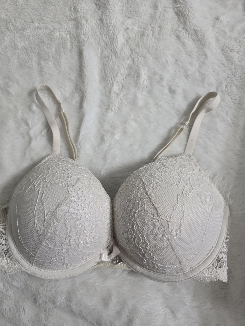 La SENZA - Hello Sugar Lace-Trim Light Cream/white Bra